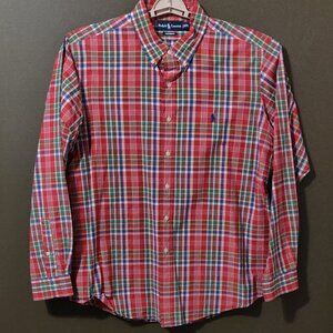 Ralph Lauren Custom Fit Plaid Long Sleeve Button Down Men's XXL